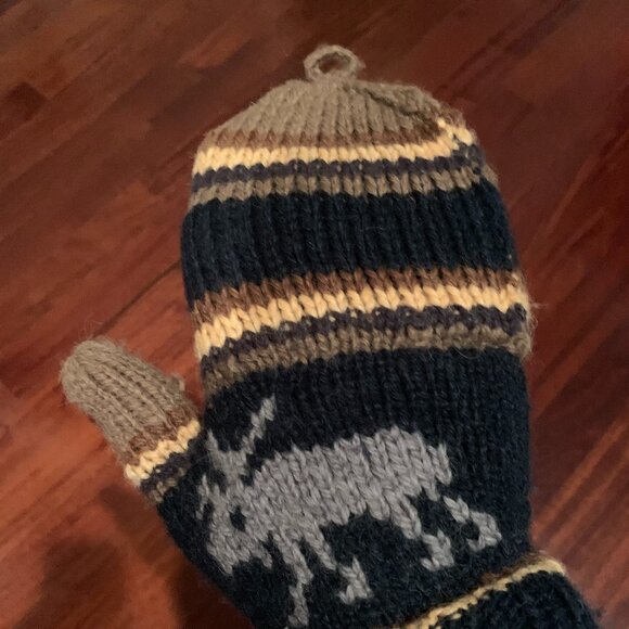 Genuine 100 % Alpaca wool mittens/fingerless gloves - Picture 8 of 11